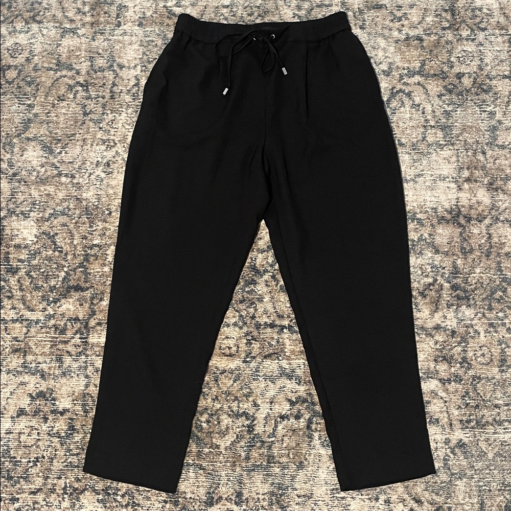 Zara Black Elastic Waist Pants